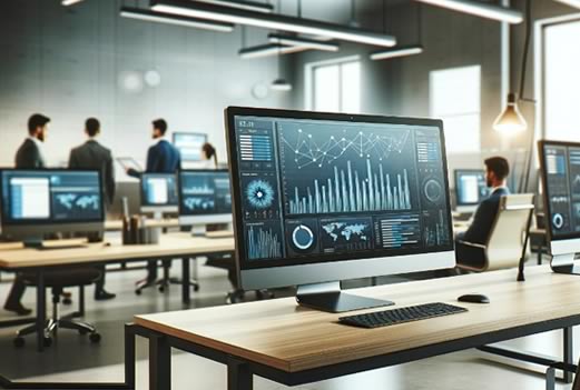 computers in an office